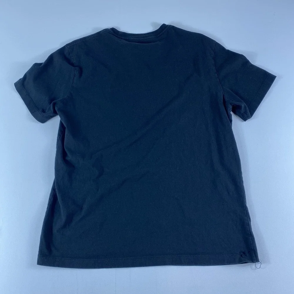 True Religion T-Shirt Mens Medium Black Short Sleeve Have A Nice Day Logo TEAR